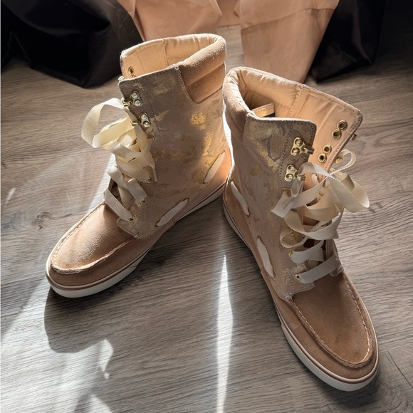 Sperry Acklin/Gold Camo Boat Shores, size 10, (W) - Picture 2 of 7